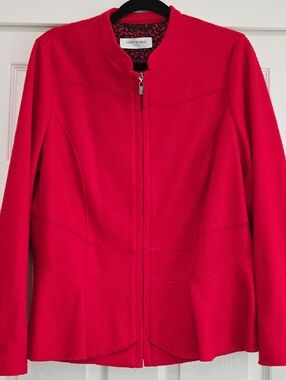 Gerry Weber Bright Red Zip-Front Blazer